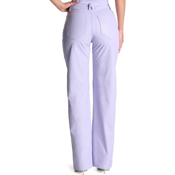 Naked Wardrobe‎ Straight Croc Faux Leather Straight Leg Pants Size XS - Picture 2 of 6